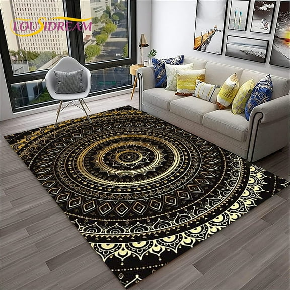 Bohemia Mandala Geometric Flower Carpet Rug for Home Living Room Bedroom Sofa Kitchen Doormat r Area Rug Non-slip Floor Mat