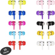 JustJamz Marbles colorful In-Ear Earbud Headphones 30 pack
