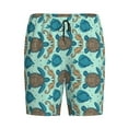 thumbnail image 4 of Wukai Turtles And Seahorses Men’s Short Pajama Pants With Pockets Soft Sleep Pj Shorts for Men-XX-Large, 4 of 6