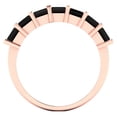thumbnail image 5 of 1.75 ctw Wedding Band for Women - 18K Rose Gold Natural Onyx Stackable Eternity Ring, 5 of 6