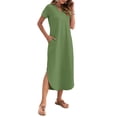 thumbnail image 7 of OutfitShow Women Maxi Dress with Pockets Casual Short Sleeve V-Neck Summer Dress, 7 of 7