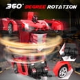 thumbnail image 3 of Remote Control Transforming Car for  Kids with LED Lights,2.4Ghz 1:18  Remote Control Car Transforming Robot,360°Rotation,One-Button Deformation Transform RC Car Toys,Gifts Toys for Boys 3-12, 3 of 7