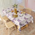 thumbnail image 3 of Beige Butterfly Pattern Rectangle Tablecloth 60"x120",Waterproof Polyester Rectangle Table Cloth, Wipeable Spillproof Polyester Tablecloth for Dining, Camping, Indoor and Outdoor, 3 of 6