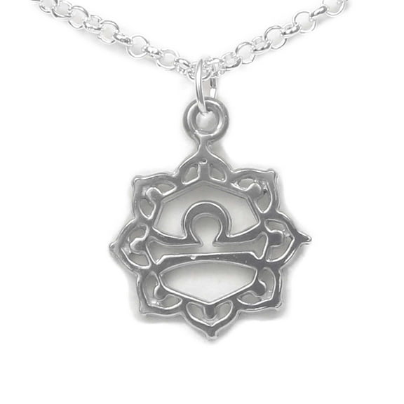 Libra the Scales Zodiac Sign Necklace Pewter - Gift Packaged on story card with personality traits - Made in USA (18" chain length)
