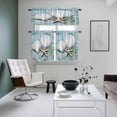 thumbnail image 5 of Starfish Starfish Shell Kitchen Curtains Valances and Tiers Set of 3 Marine Life Tier Curtains and Valance with Rod Pocket for Small Windows, 27.5"x24", 5 of 9