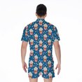 thumbnail image 2 of Cute Popcorn Box Pattern Short Sleeve Men'S Rompers Casual Summer Jumpsuits Outfit, 2 of 4