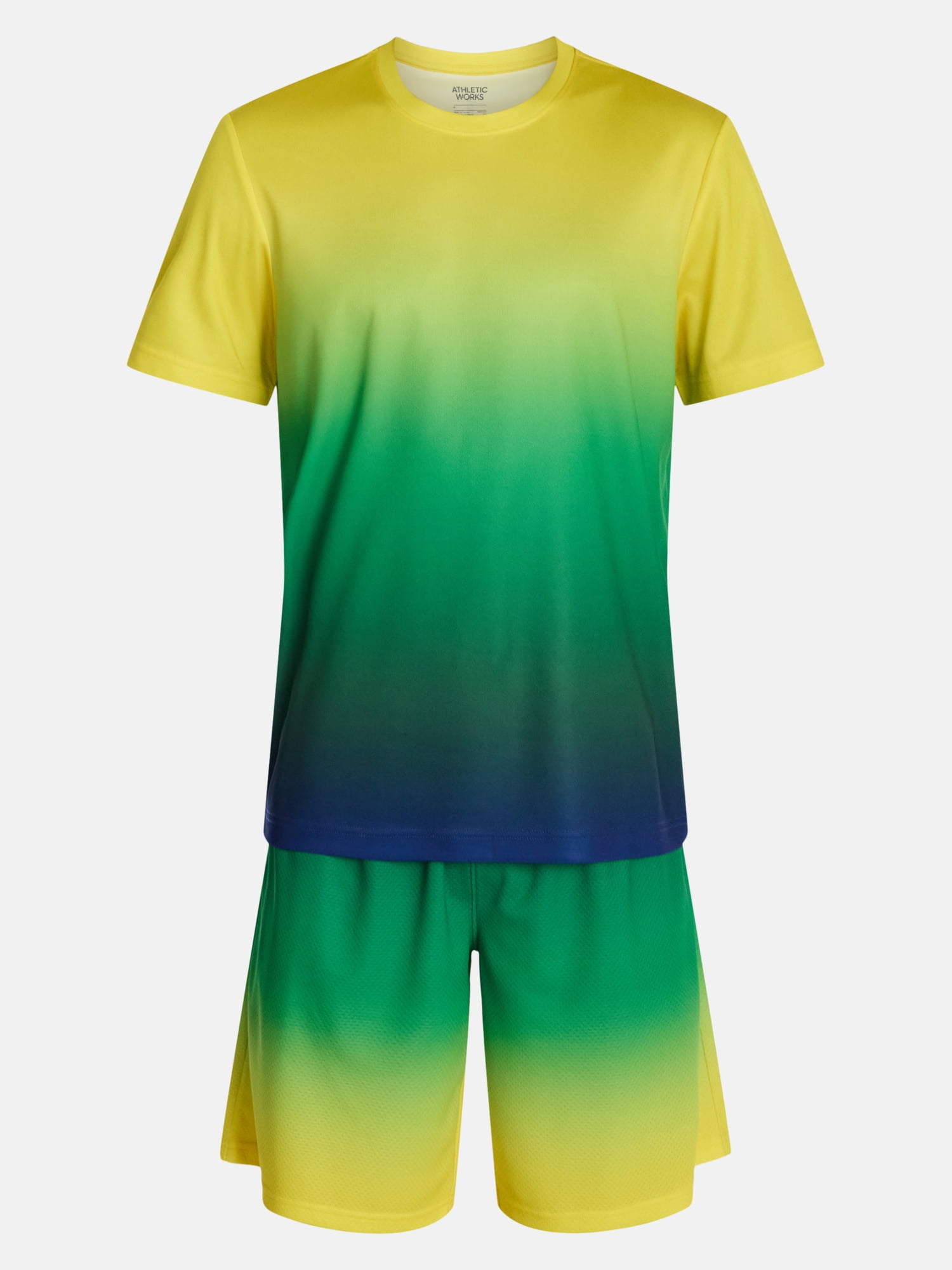 Athletic Works Men's and Big Men's Ombre Mesh Tee, Sizes XS-4XLT