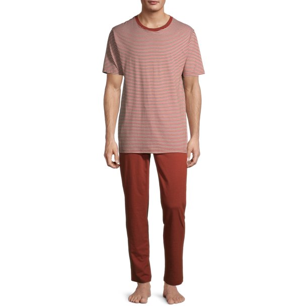 Hanes Hanes Men's Soft Pajama Short Sleeve Top and Pants Set