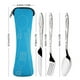 thumbnail image 4 of Juego de cubiertos de acero inoxidable de 3 uds. cuchillos para carne tenedor cuchara con bolsas de tela Hugtrwg Para estrenar, 4 of 4