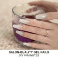 thumbnail image 6 of DANNI & TONI Semi Cured Gel Nail Strips (Marshmallow Ombre) Gel Nail Wraps Gradient Silver Shimmer 28 Stickers, 6 of 8