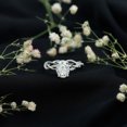 thumbnail image 3 of Oval Moissanite Hidden Halo Engagement Ring for Women - 7X9 mm - 2 Ct - D-VS1 Grade), 14K White Gold, US 5.25, 3 of 9