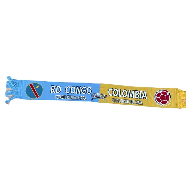 Exclusiva! Bufanda Partido Congo vs Colombia 23 Jun 2026 Guadalajara