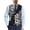 Abstract Tropical, variant on Sunflower Pattern Men's Casual Business Vests Woven Fabric Slim Fit Button Down Casual Dress for Prom Formal