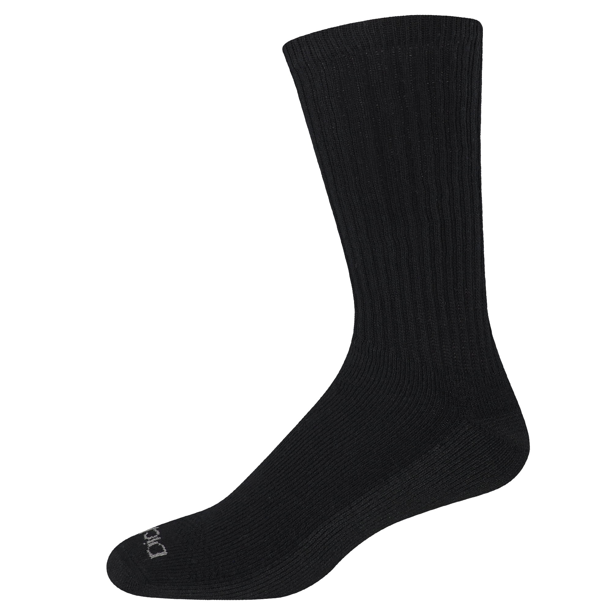 Dickies Men's Value Work Crew Socks, 24 Pack-Black Size 6-12