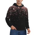 thumbnail image 2 of Sikiie Rose Gold Glitter1 Men's Hoodie, Essentials Hoodie, Sweatshirt, Pullover Hooded Sweatshirt for Men-X-Large, 2 of 7