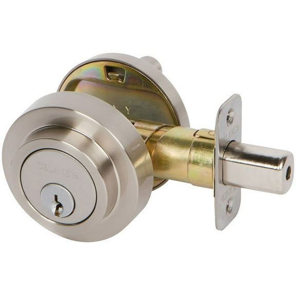 Delaney 345001 200 Series Round Single Cylinder Keyed Entry Deadbolt - Nickel