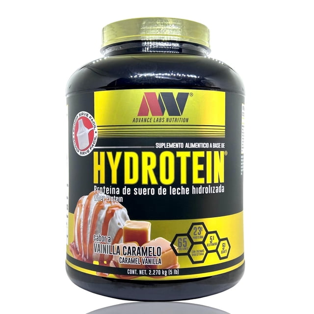 Hydrotein 100% Whey Vainilla Caramelo 5 Lbs Advance Nutrition.