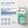thumbnail image 2 of SOLARAY DAO Enzyme - Digestive Enzyme That Breaks Down Histamine - 60,000 HDU - Digestive Enzymes - Vegan, Gluten Free, Lab Verified - 30 Servings, 30 VegCaps, 2 of 7