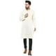 SKAVIJ Hommes Tunique Coton Longue Kurta Casual Chemise Regular Fit (Petit, Off-White) – image 1 sur 5
