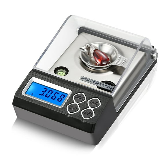 Aibecy Digital Milligram Scale 50g/0.001g with Calibration Weight Tweezer and Weighing Pan