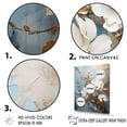thumbnail image 3 of Designart "Cool Tone Floral Collection III" Seasonal Flowers Floater Framed Wall Art Living Room, 3 of 5