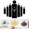 thumbnail image 2 of Decor Luxury Modern Design Silver Watch Home Wall 3D Sticker Clock Wall Clock, 2 of 4