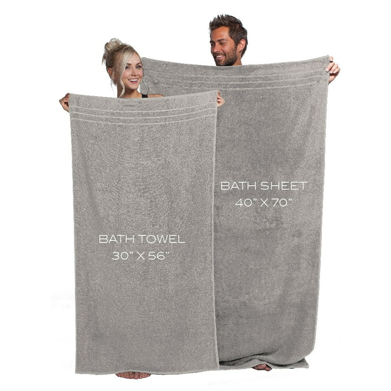 Bamboo Bath Sheet Harbor Gray by Cariloha for Unisex 1 Pc Towel
