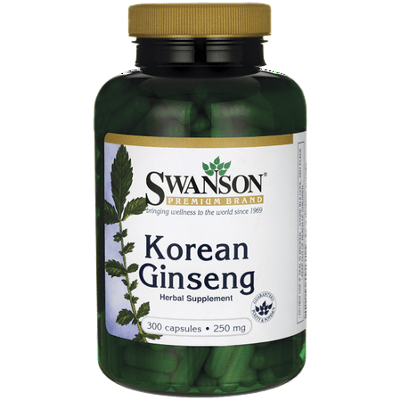 Swanson Korean Ginseng 250 mg 300 Caps (Best Korean Ginseng Brand)