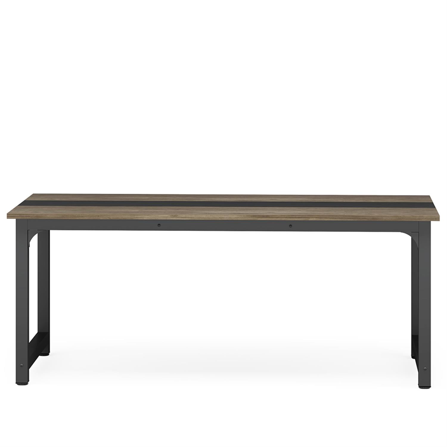 Demi Bonn 55" Heavy-Duty Computer Desk, Gaming Desk, Simple Study Work Desk for Home Office, Study, Living Room, Gray