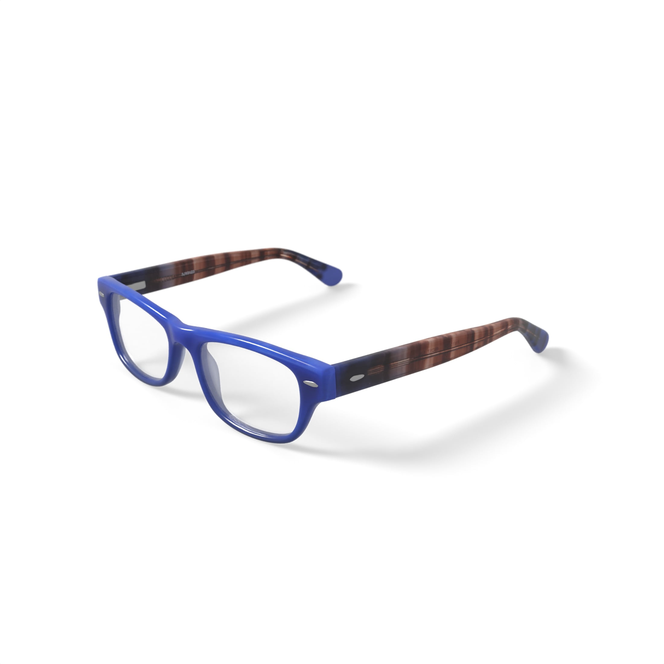 Walmart Youth FM13030 Square Prescription Eyeglasses with Case, Blue/Brown