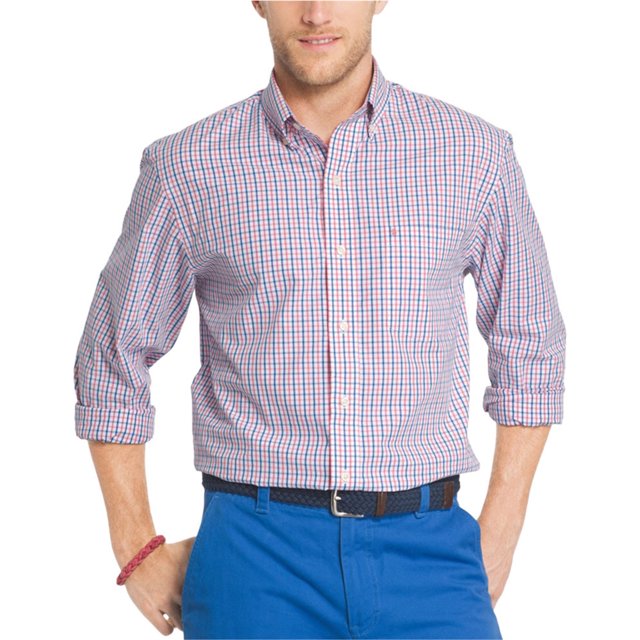 Camisa con Botones IZOD Advantage para hombre rojo grande