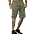 thumbnail image 7 of Cargo Shorts for Men Loose Fit Knee Length Trousers with Pockets Summer Streetwear Plus Size Shorts, 7 of 7