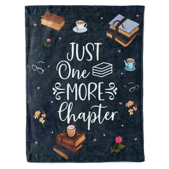 Funnil Book Lovers Gifts, Gifts for Book Lovers Women, Librarian Gifts, Literary Gifts, Book Accessories for Reading Lover, Gifts for Reader, Book Club/Bookish Gifts Throw Blanket 50x60inch Dark Blue