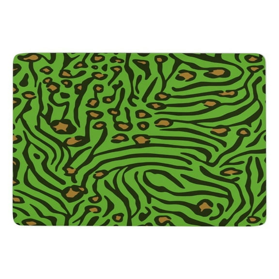Green Zebra Pattern Doormat Non-slip Kitchen Mat Carpet Living Room Welcome Home Hallway Rugs Bathroom Door Mats