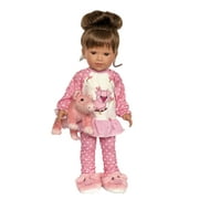 18 Inch Doll Clothes- Pink Piggy Pjs with Slippers and Mini Piglet Fits  18 Inch Girl Dolls