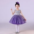 thumbnail image 2 of WMQPNNS Girl's Birthday Dress Purple Dress for Age 7-8 Years Kids Sleeveless Sequin Tutu Dress Flower Girl Dress Party Wedding Pageant Dress Gown Dresses, 2 of 9