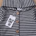 thumbnail image 3 of Mialoley Baby's Striped One-piece Romper, Long Sleeve Button Hooded Bodysuit, 3 of 4