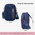 thumbnail image 5 of Kedzie Women's Neoprene Convertible Sling Bag with Adjustable Strap, Navy, 5 of 6