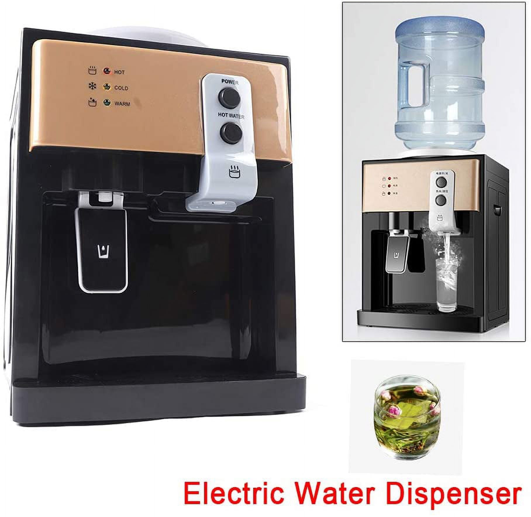 Miumaeov Countertop Hot and Cold Water Cooler Dispenser 5 Gallon Stainless  Steel Electric Top Loading Water Dispenser for Home Kitchen Offices Dorm