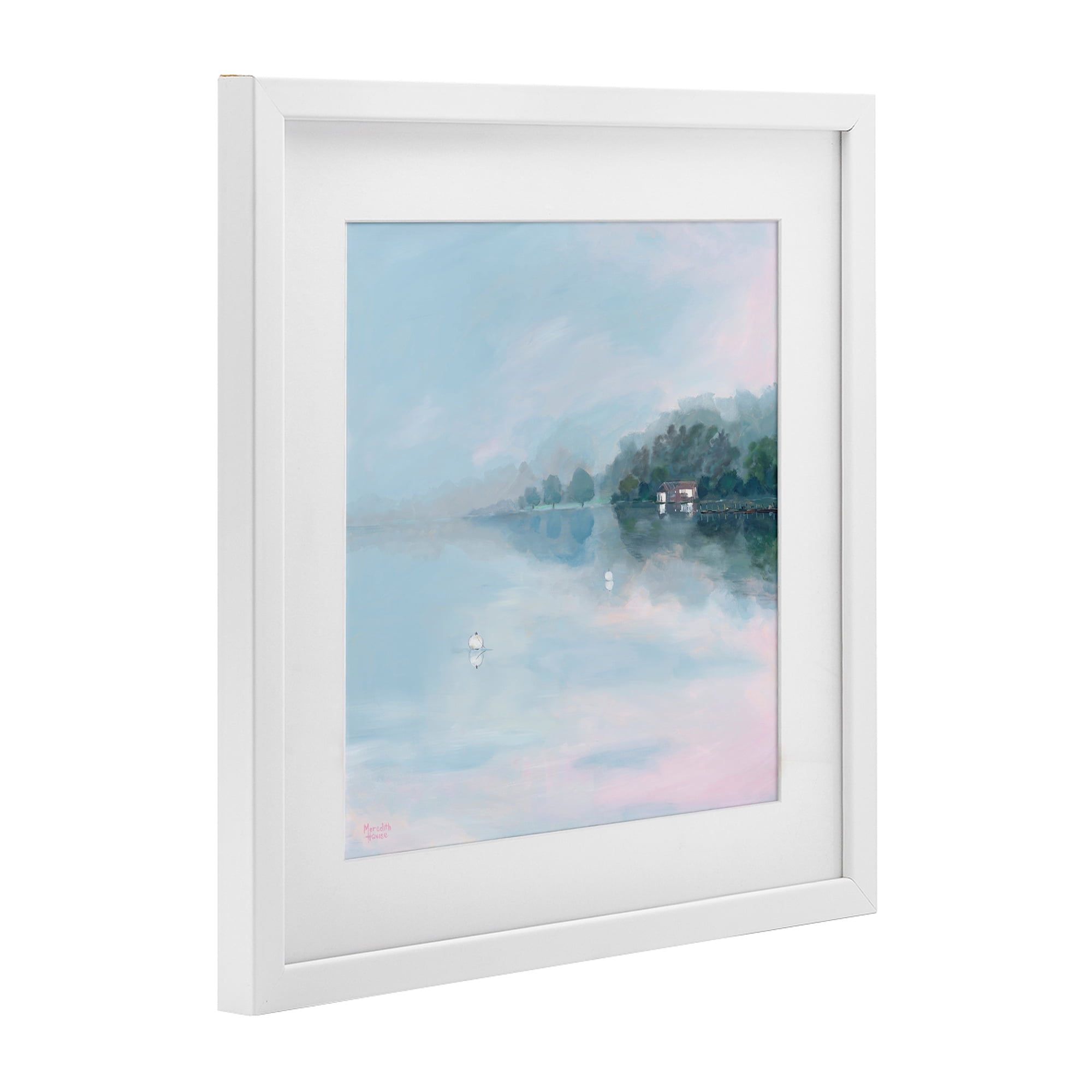 Stupell Industries Morning at Lake Windermere White Framed Print Under Glass, design by Meredith Howse