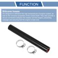 thumbnail image 4 of Unique Bargains 1 Set 14mm 0.55" ID 200mm 7.87" Length 0 Degree Black Red Car Silicone Hose with Clamps, 4 of 7