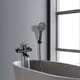 thumbnail image 2 of Wall Mounted Bathtub Faucet Bathtub Faucets With Handheld Shower Black Faucet For Bathroom Bathtub 90 Swivel Spout, 2 of 2