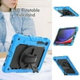 thumbnail image 4 of JINRAN Case for Samsung Galaxy Tab S10 Lite/ S10 FE/ S9 FE 10.9 Inch/Tab S9 11 Inch, Heavy Duty Shockproof Protective Case with Screen Protector, 360° Rotating Stand, Hand/Shoulder Strap, 4 of 9