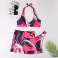 thumbnail image 5 of CEHVOM Bikini Trois Pièces pour Femmes Jupe Courte Trois Pièces avec Coussin de Poitrine Sans Armature, 5 of 5