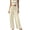 Beige, variant on ZHYou No Boundarie Women's Wide Leg Pants Ruffle High Waist Drawstring Lightweight Flowy Loose Casual Full Length Trousers,Khaki,Size S