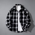 thumbnail image 1 of Ceisia Men's Vintage Plaid Flannel Shirt Jacket | Loose Drop-Shoulder Long Sleeve Casual Button-Down Top Gifts, 1 of 7