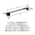 thumbnail image 6 of Amerock Blackrock Brushed Nickel 18 inch (457mm) Towel Bar, 6 of 8