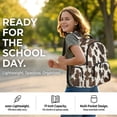 thumbnail image 5 of KUIFORTI Brown Cow Print School Bag with Lunch Bag Set of 4 Large Capacity Boys Backpack with Pencil Case Water Bottle Sleeve for Elementary Primary Middle School, 5 of 7