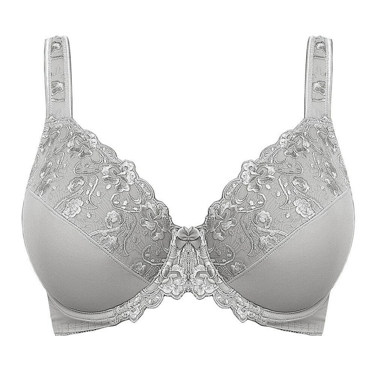 Women's Sexy Lace Embroidered Bras Full Coverage Unlined Underwire Plus  Size Bra - Gobierno en redes