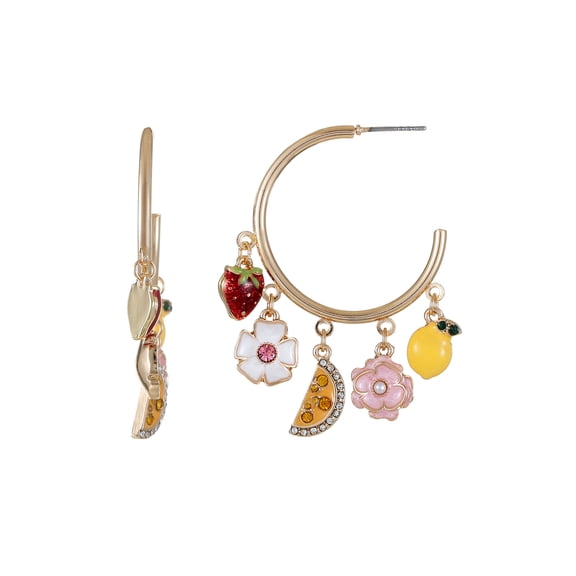 Packed Party Sweet and Tart Charmy Hoop Earrings